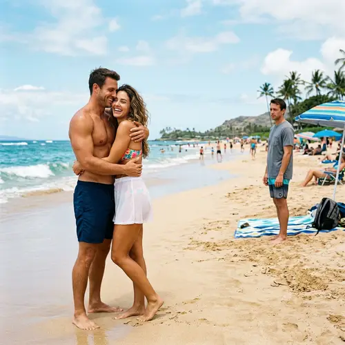 Romantic Beach Scene: A Day in the Sun