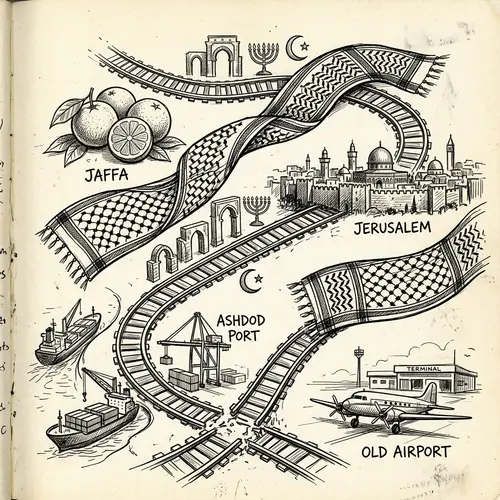 Black Ink Collage: Palestinian Cultural Connections