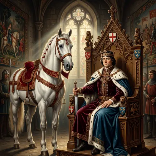 Saint George on Throne: Brave, Gallant & Loyal Symbol