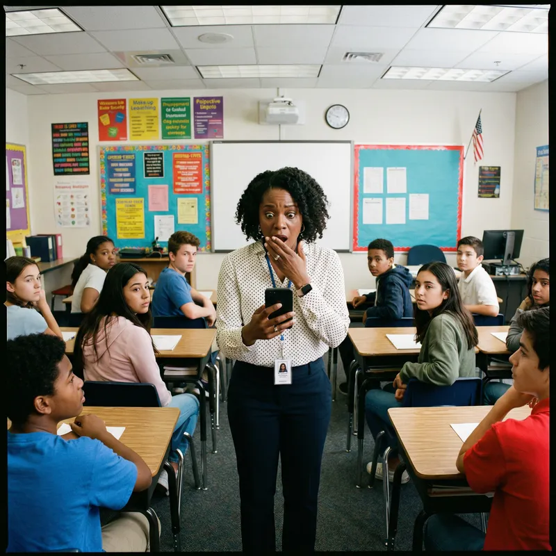 Shocking Moment in Classroom: Teacher's Surprising Reaction