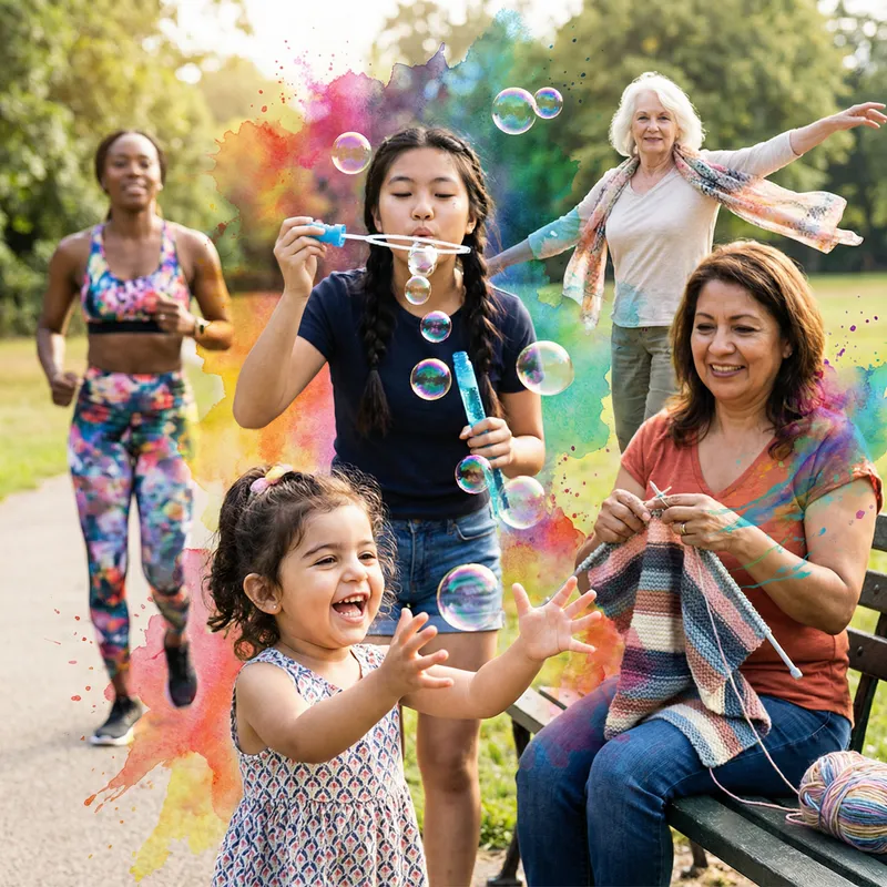 Vibrant Multi Generational Women: A Colorful Captured Beauty