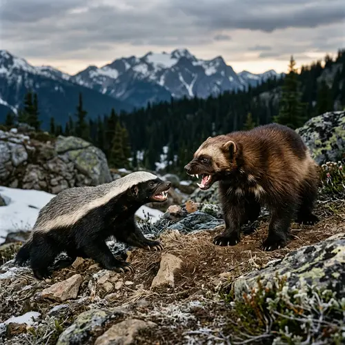 Honey Badger vs Wolverine: Weasel Family Battle