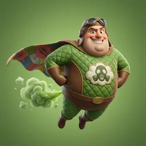 Fartmaster: The Jolly Superhero Mascot