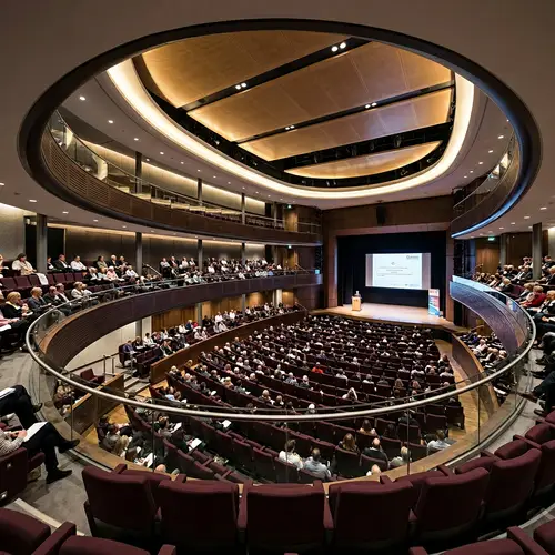 Stunning Two-Tiered Oval Auditorium | Interior View
