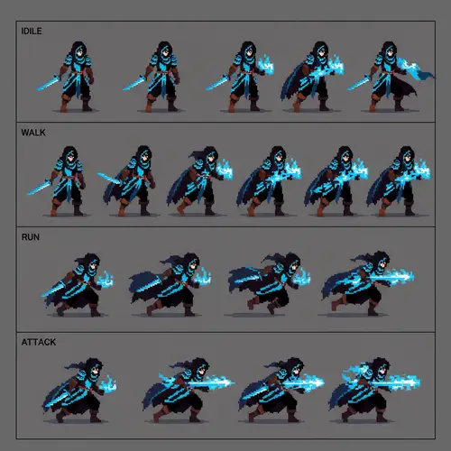Pixel Art Sprite Sheet for Games