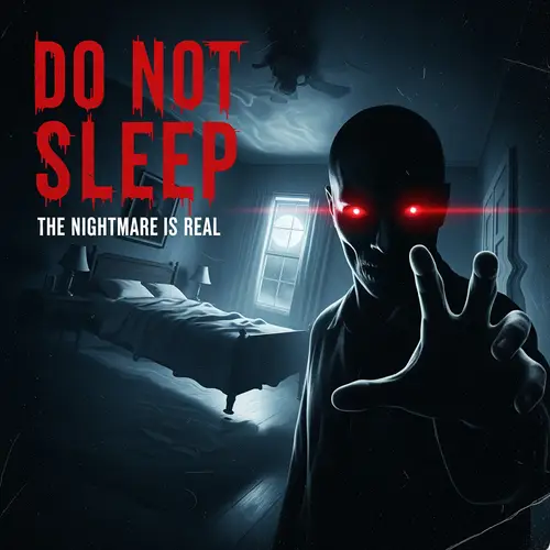 AI-Generated Horror Movie Poster - Don't Sleep