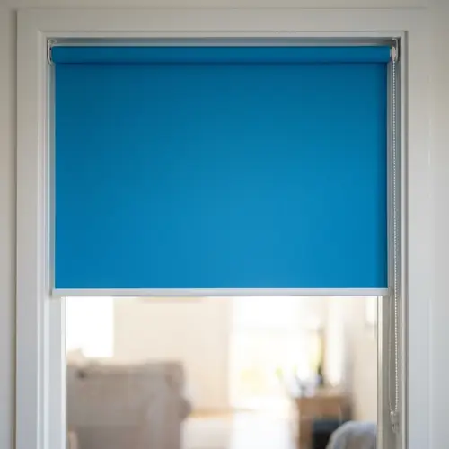 Vibrant Blue Roller Blind | Clean & New Fabric