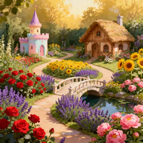 Fairytale Flower Garden: A Colorful Paradise