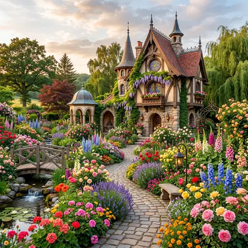 Fairytale Flower Garden: A Colorful Paradise