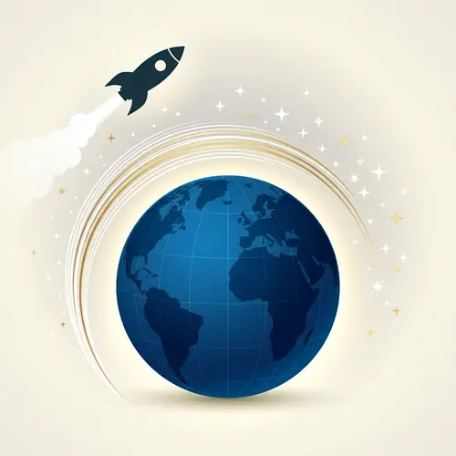 Explore the Universe: Rocket & Globe Design