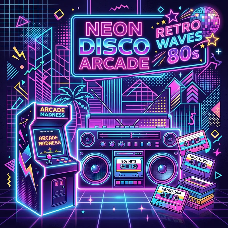 80's Neon Remix Illustration