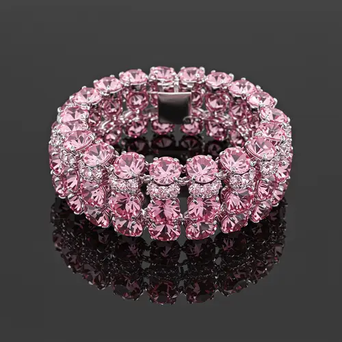 Pink Crystal Bracelet Design Ideas