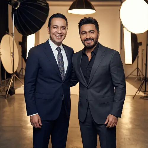 Elegant Photo with Tamer Hosny - Glamorous Style