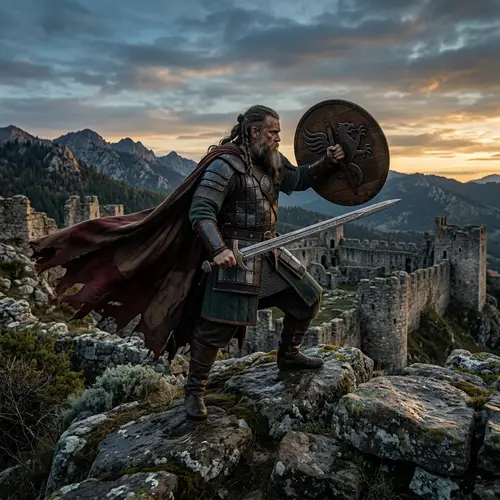 Fierce Warrior Art: Strength and Valor