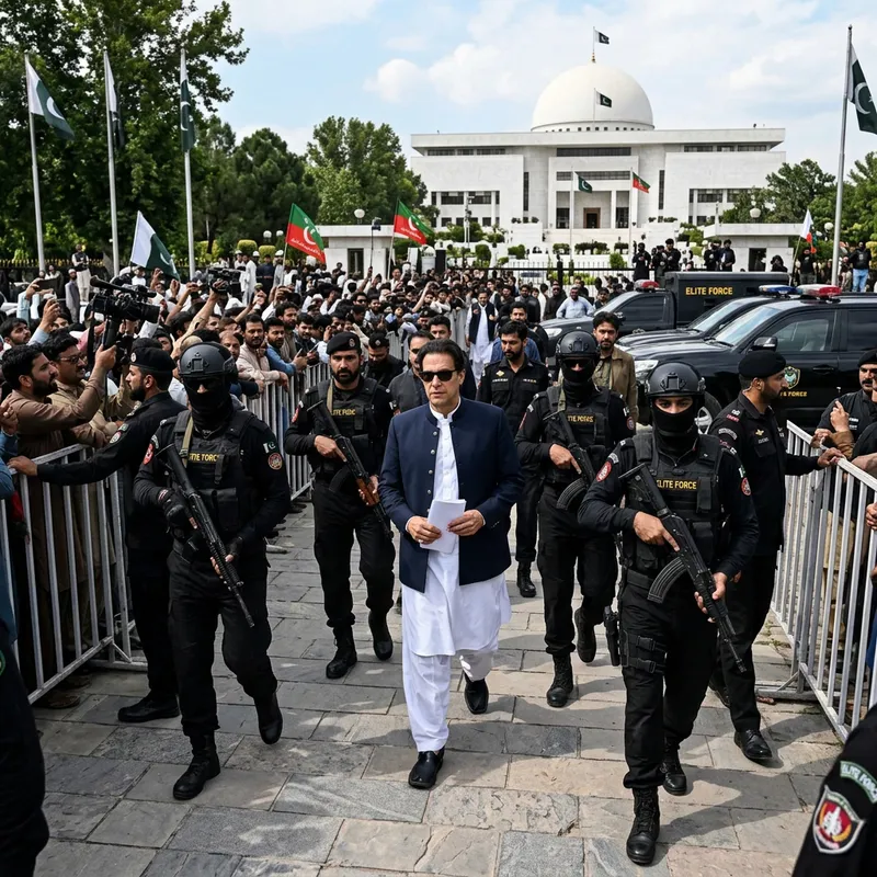 Imran Khan Walking with Security Protocol Imran Khan Walking with Security Protocol
