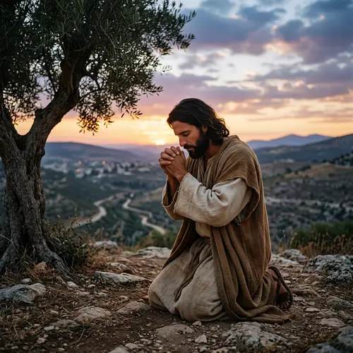 Jesus Praying: A Moment of Devotion