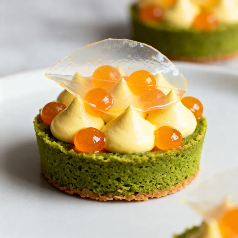 Delicious Matcha Tartlet with Citrus Mousse