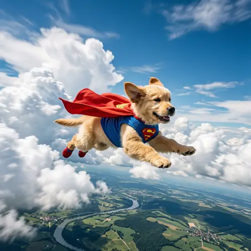 Superman Puppy: Soaring Through the Skies