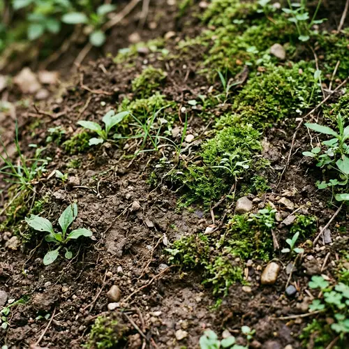 Dirt Texture with Green Accents for Design Projects