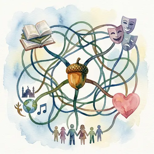 Intricate Web Watercolor Painting: Personal Identity Symbolism