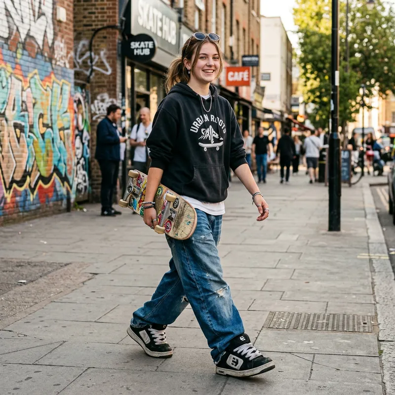 Inspiring Teen Girl with Unique Big Feet Style