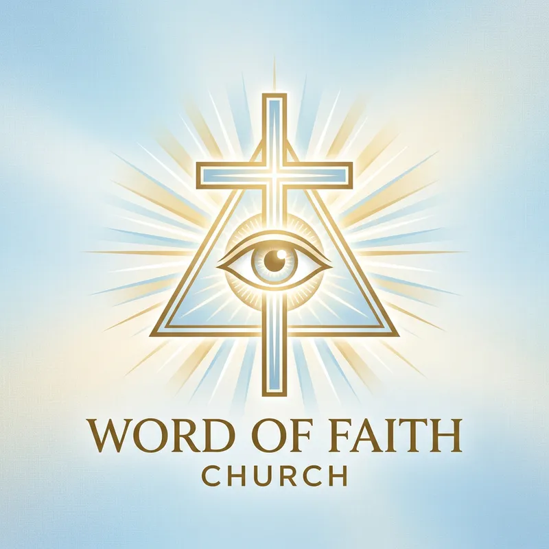 Symbolic Logo: Eye of God & Cross for Word of Faith Church