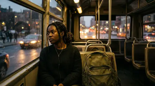 Contemplative Journey: City Bus Reflections