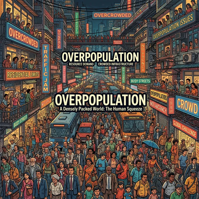 Graphic Representation of Urban Overpopulation | Claustrophobic Cityscape Graphic Representation of Urban Overpopulation | Claustrophobic Cityscape