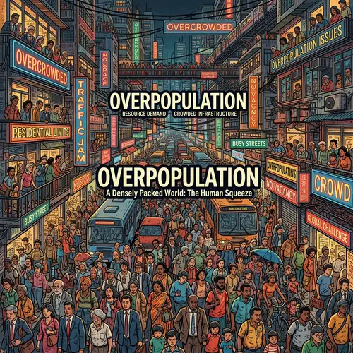 Vibrant Depiction of Urban Overpopulation | Diversity in Crowded City Scene