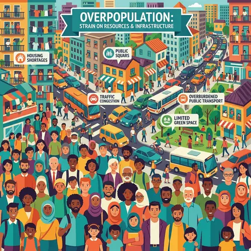 Impact of Overpopulation: Diverse Crowd Struggle in Constrained Space