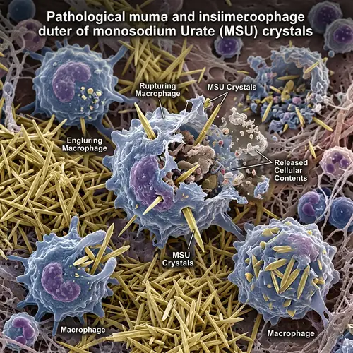 Macrophage Explosion: Impact of Uric Acid Crystals