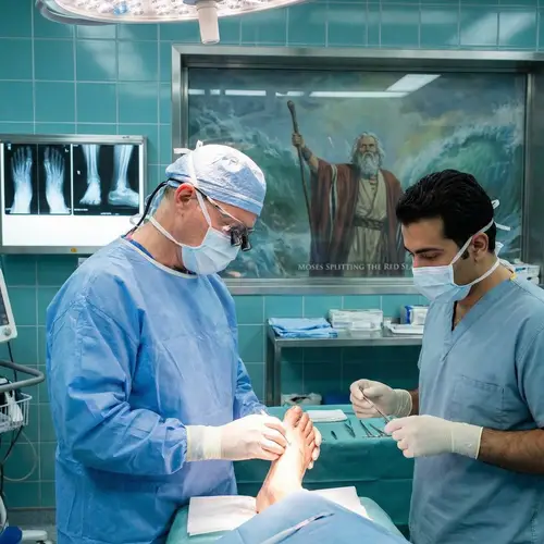 Foot Surgery by Expert Surgeon in Sterile Operating Room