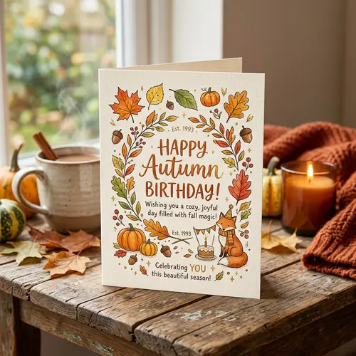 Charming Fall Birthday Cards for Every Celebration