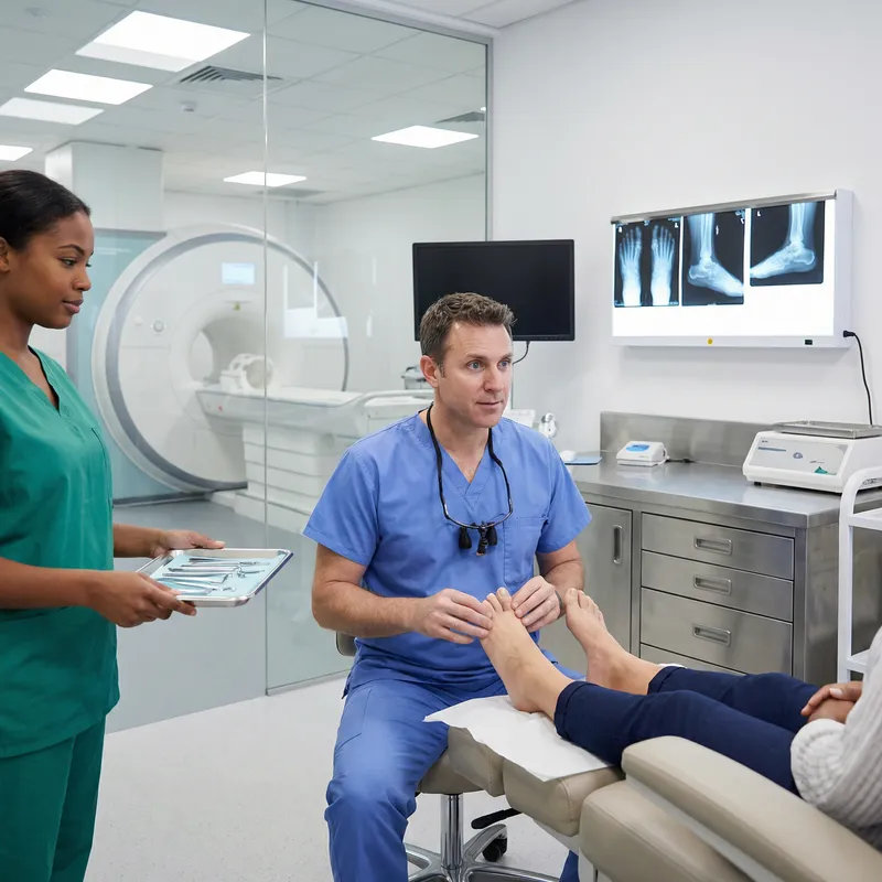 Top Foot Specialist Treating Patient with Modern Technology