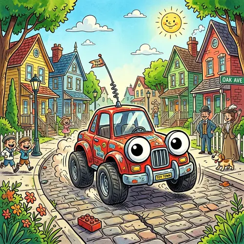 Adventurous RC Car with Googly Eyes for Kids