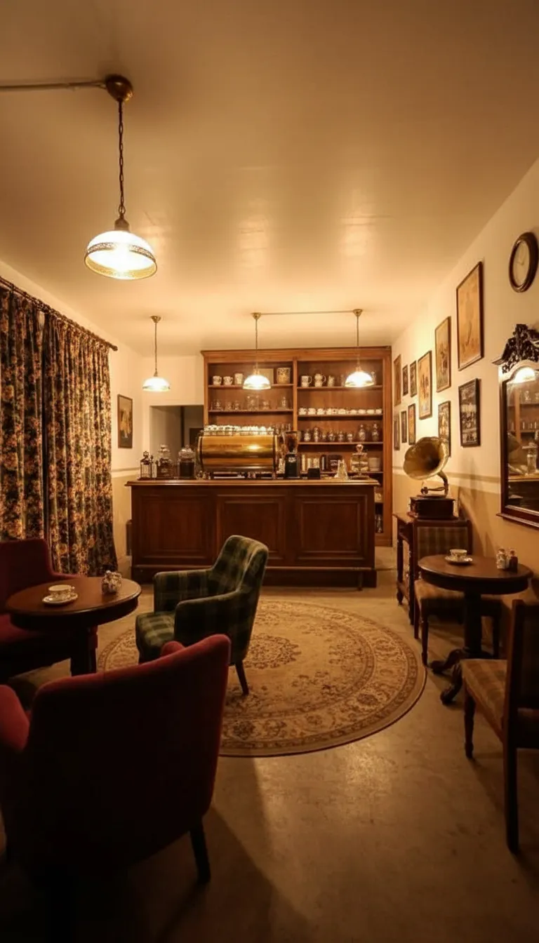 Vintage Coffee Shop Interior Photography