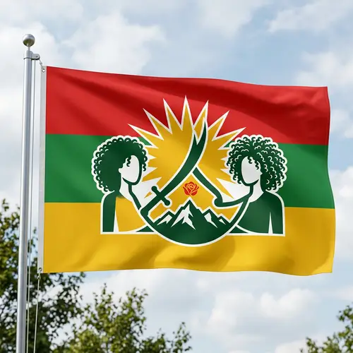 Symbolic Flag Design for Alevism, Kurdistan, and Curly-Haired Individuals
