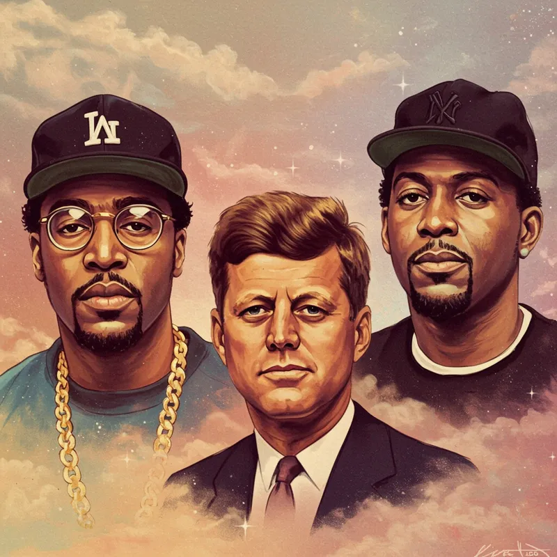 Jam Master Jay, John Lennon & JFK Airbrush Art