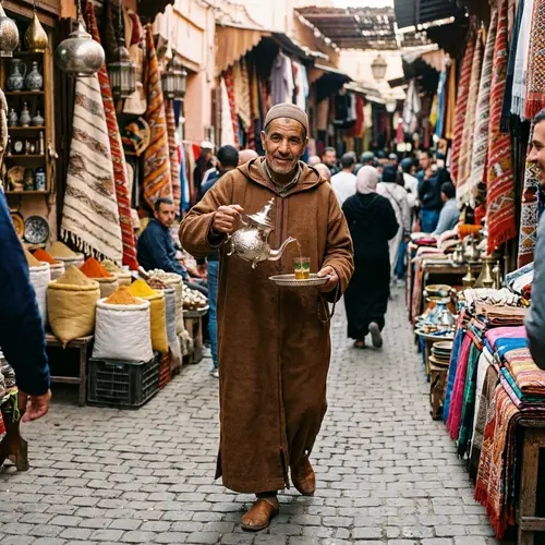 Traditional Moroccan Elder in Marrakech Market