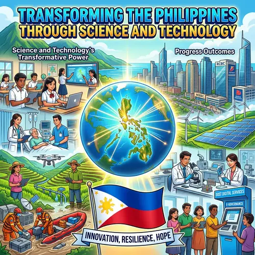 Transforming the Philippines Through Science and Technology | Illustration Poster