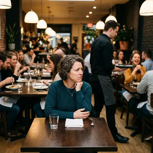 Woman Feeling Uncomfortable in Restaurant | Joan Story