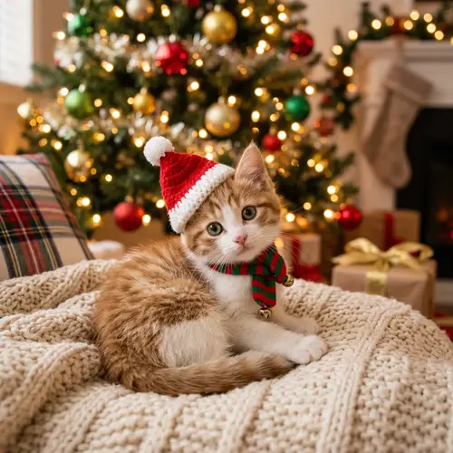 Cute Christmas Cat - Holiday Cheer