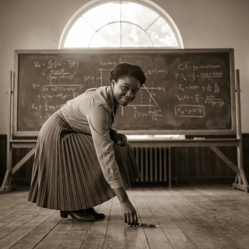Vintage School Portrait of Young Black High School Girl with a Nostalgic Feel