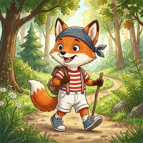 Cute Fox Cartoon with Missing Teeth | Kids Character Illustration