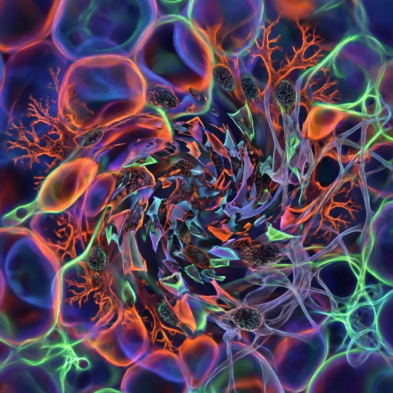 Abstract Representation of Cancer Cells Abstract Representation of Cancer Cells
