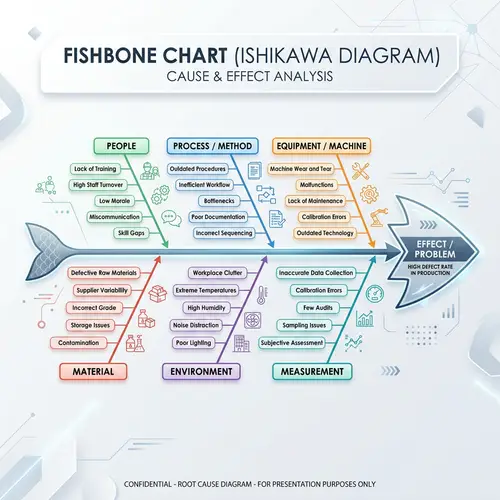 Professional Fishbone Chart Design | Cause and Effect Diagram