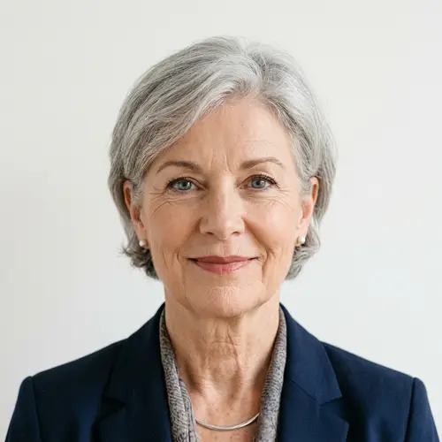 Beautiful Woman in Her 60s - Passport Style Photo