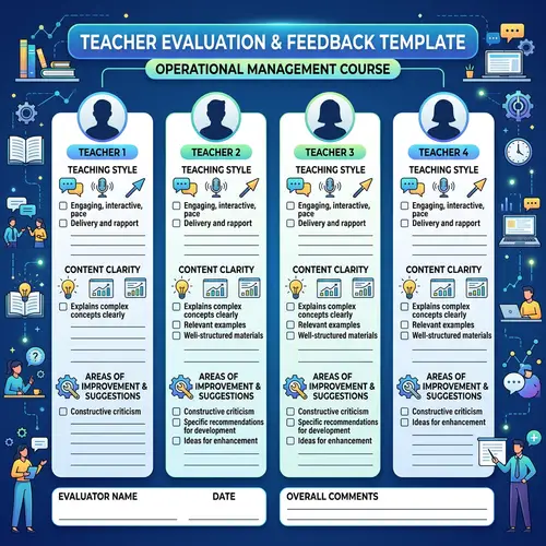 Suggestion & Criticism Template for Operational Management Instructors