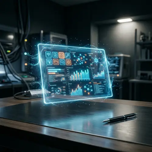 Futuristic Holographic Tablet Technology