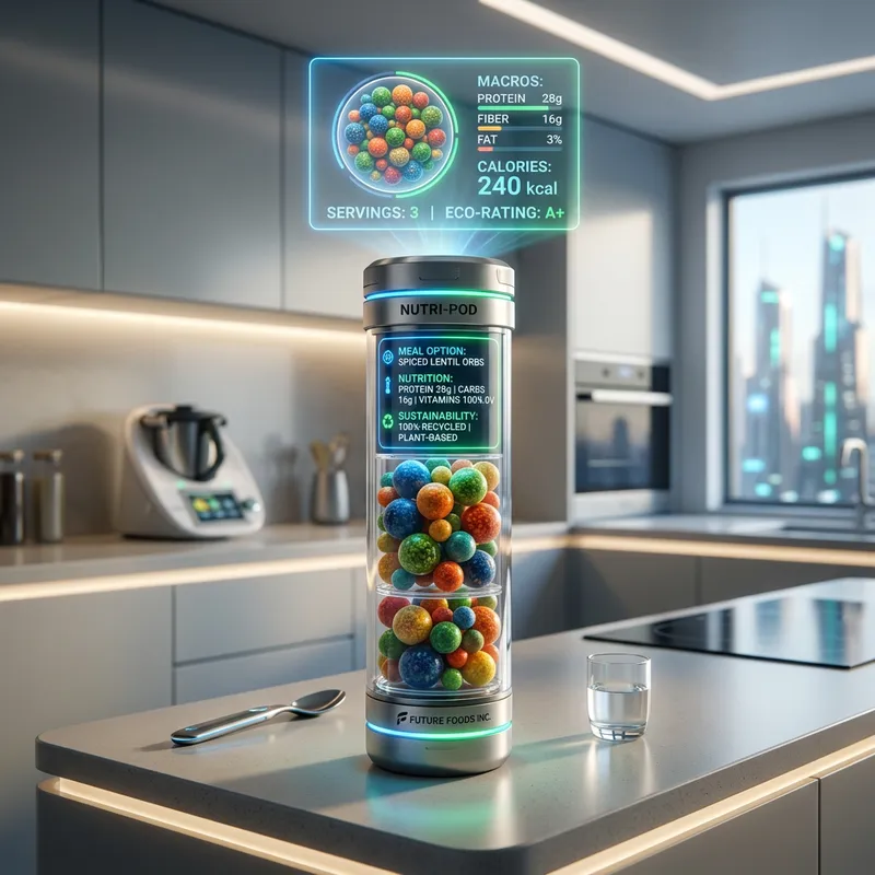 Futuristic Meal Tube: Innovative Food of Tomorrow